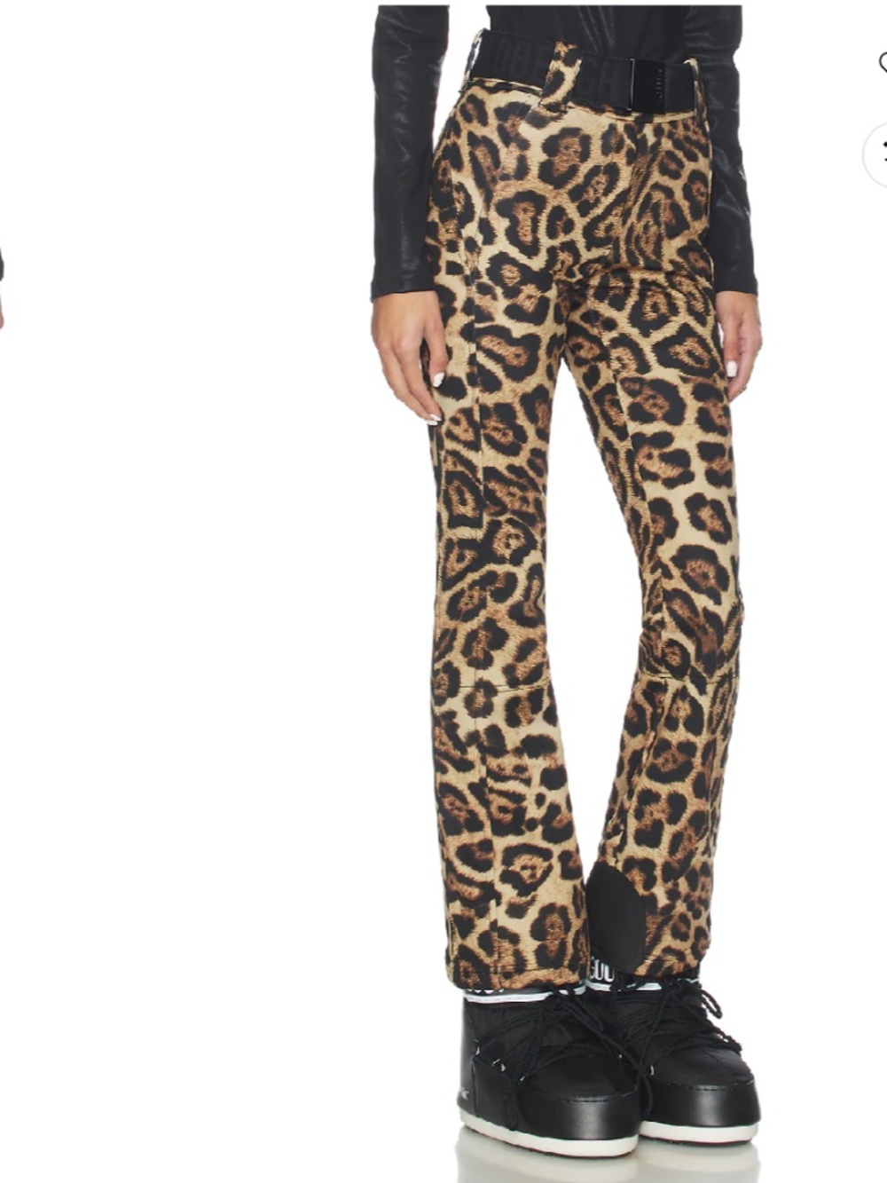 Goldbergh sz US 8 Minou ski pants animal print jaguar brown leopard nwt - Picture 2 of 9